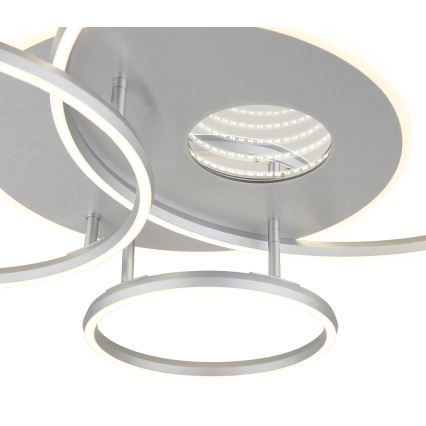 Globo - Dimbare LED-plafondlamp LED/54W/230V 2700–6500K 90x70 cm zilver + afstandsbediening