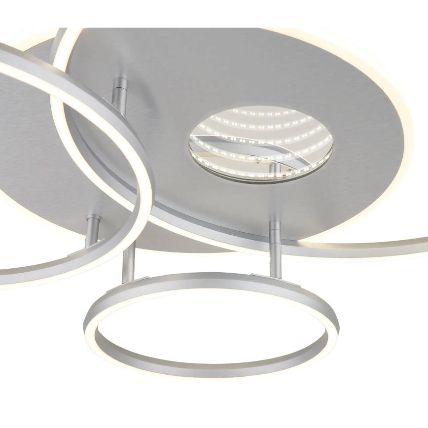 Globo - Dimbare LED-plafondlamp LED/54W/230V 2700–6500K 90x70 cm zilver + afstandsbediening