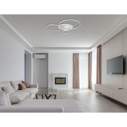 Globo - Dimbare LED plafondlamp LED/70W/230V 2700-6500K mat chroom + afstandsbediening