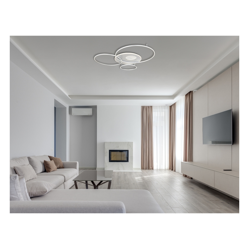 Globo - Dimbare LED plafondlamp LED/70W/230V 2700-6500K mat chroom + afstandsbediening