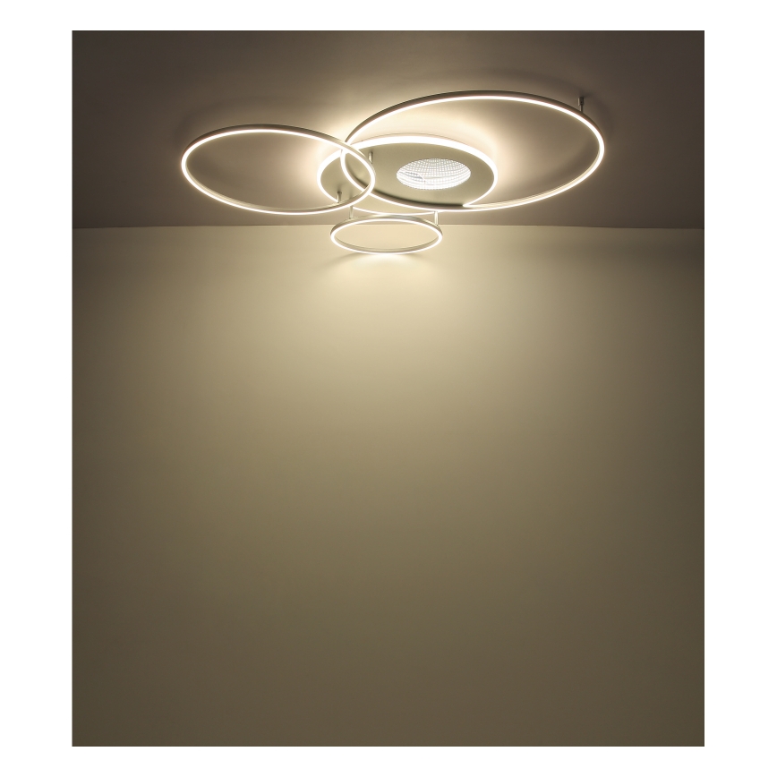 Globo - Dimbare LED plafondlamp LED/70W/230V 2700-6500K mat chroom + afstandsbediening