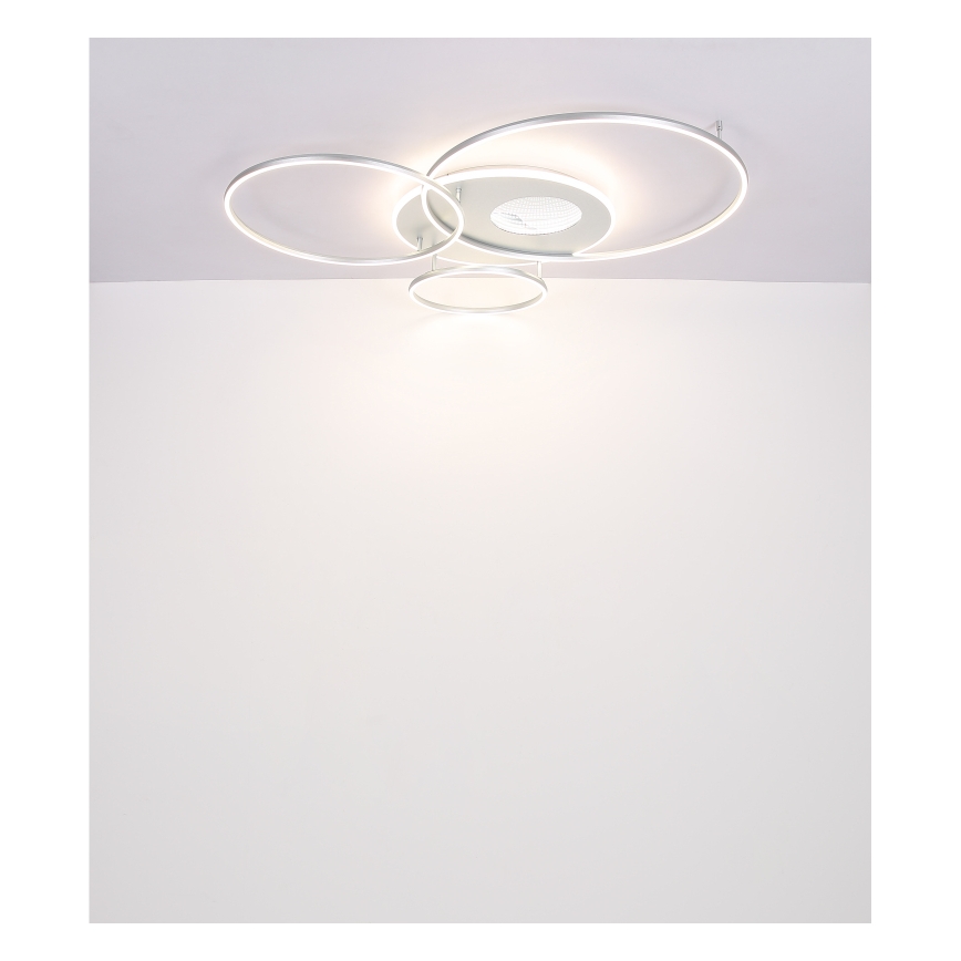 Globo - Dimbare LED plafondlamp LED/70W/230V 2700-6500K mat chroom + afstandsbediening