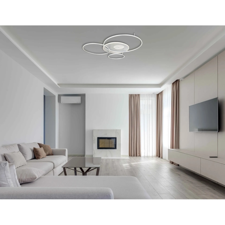 Globo - LED Dimbare plafondlamp LED/70W/230V 2700-6500K Wi-Fi Tuya mat chroom + afstandsbediening