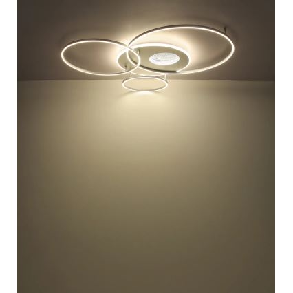 Globo - LED Dimbare plafondlamp LED/70W/230V 2700-6500K Wi-Fi Tuya mat chroom + afstandsbediening