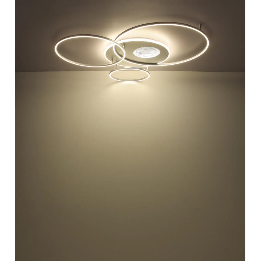 Globo - LED Dimbare plafondlamp LED/70W/230V 2700-6500K Wi-Fi Tuya mat chroom + afstandsbediening