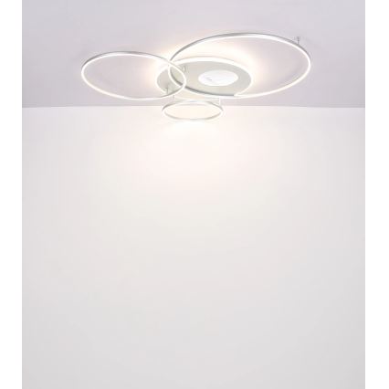 Globo - LED Dimbare plafondlamp LED/70W/230V 2700-6500K Wi-Fi Tuya mat chroom + afstandsbediening