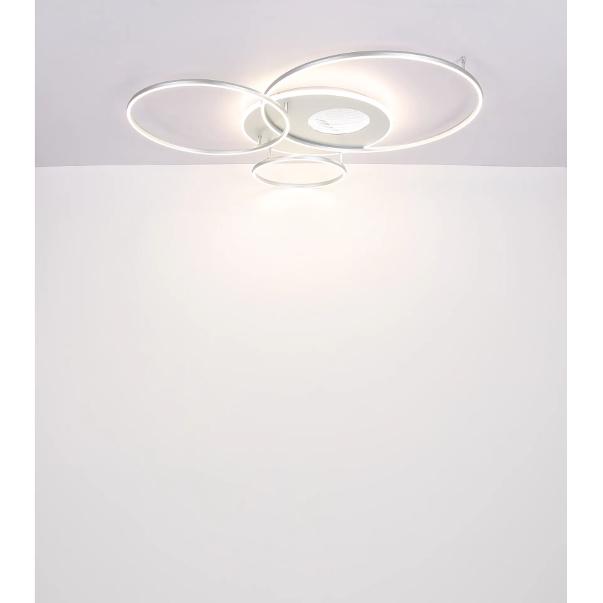 Globo - LED Dimbare plafondlamp LED/70W/230V 2700-6500K Wi-Fi Tuya mat chroom + afstandsbediening