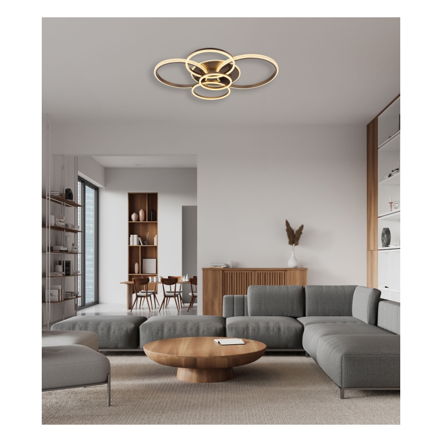 Globo - LED plafondlamp LED/70W/230V 3000K 88x110 cm antraciet