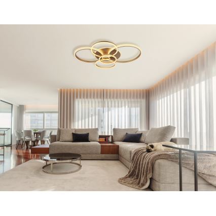Globo - LED Plafondlamp LED/70W/230V 3000K 88x110 cm beige