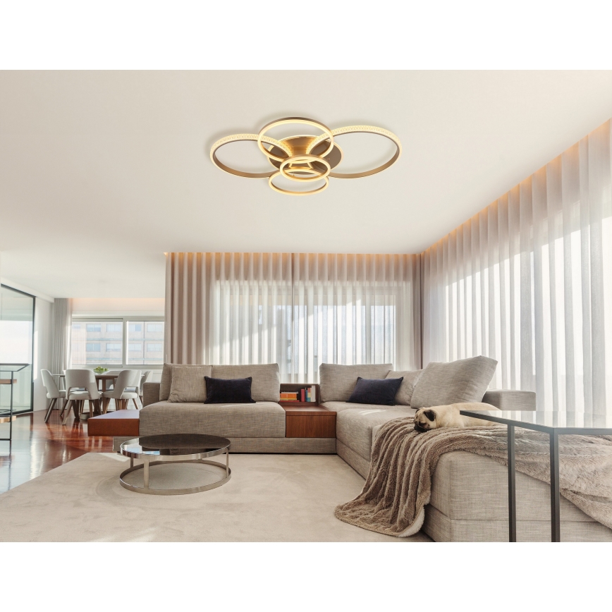 Globo - LED Plafondlamp LED/70W/230V 3000K 88x110 cm beige