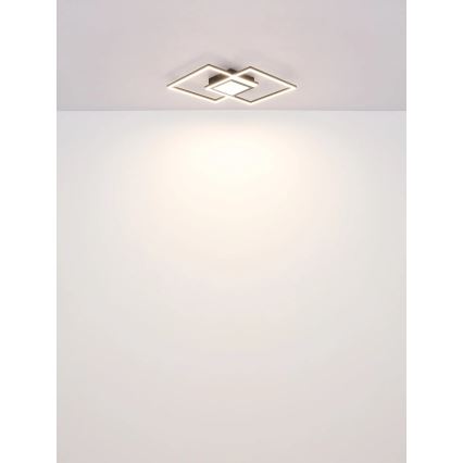 Globo - LED-dimbare plafondlamp LED/32W/230V 2700-6500K 42,6x42,6 cm zwart + afstandsbediening