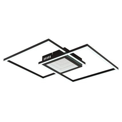 Globo - LED-dimbare plafondlamp LED/32W/230V 2700-6500K 42,6x42,6 cm zwart + afstandsbediening