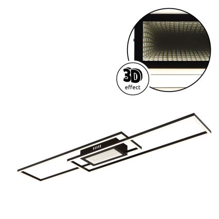 Globo - Dimbare LED-plafondlamp LED/42W/230V 2700-6500K 19,6x96 cm zwart + afstandsbediening