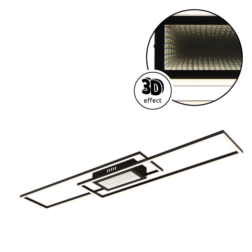 Globo - Dimbare LED-plafondlamp LED/42W/230V 2700-6500K 19,6x96 cm zwart + afstandsbediening