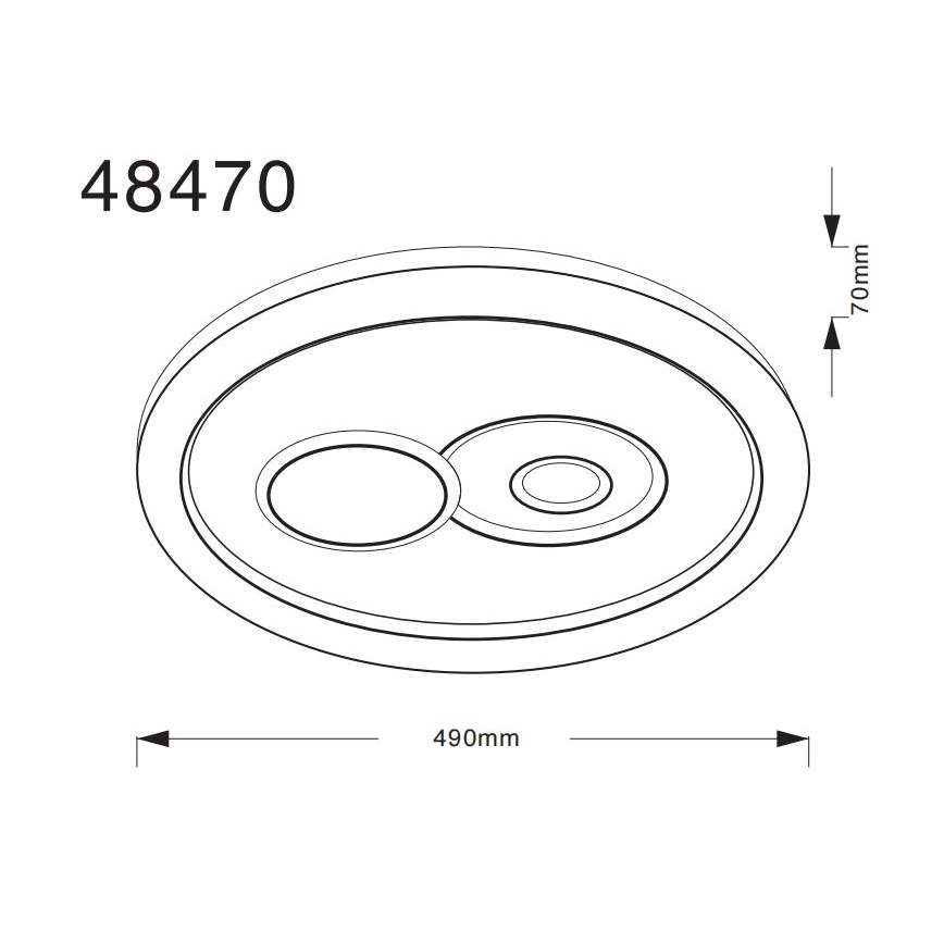 Globo - LED plafondlamp LED/36W/230V 3000/4000/6500K Ø 49 cm