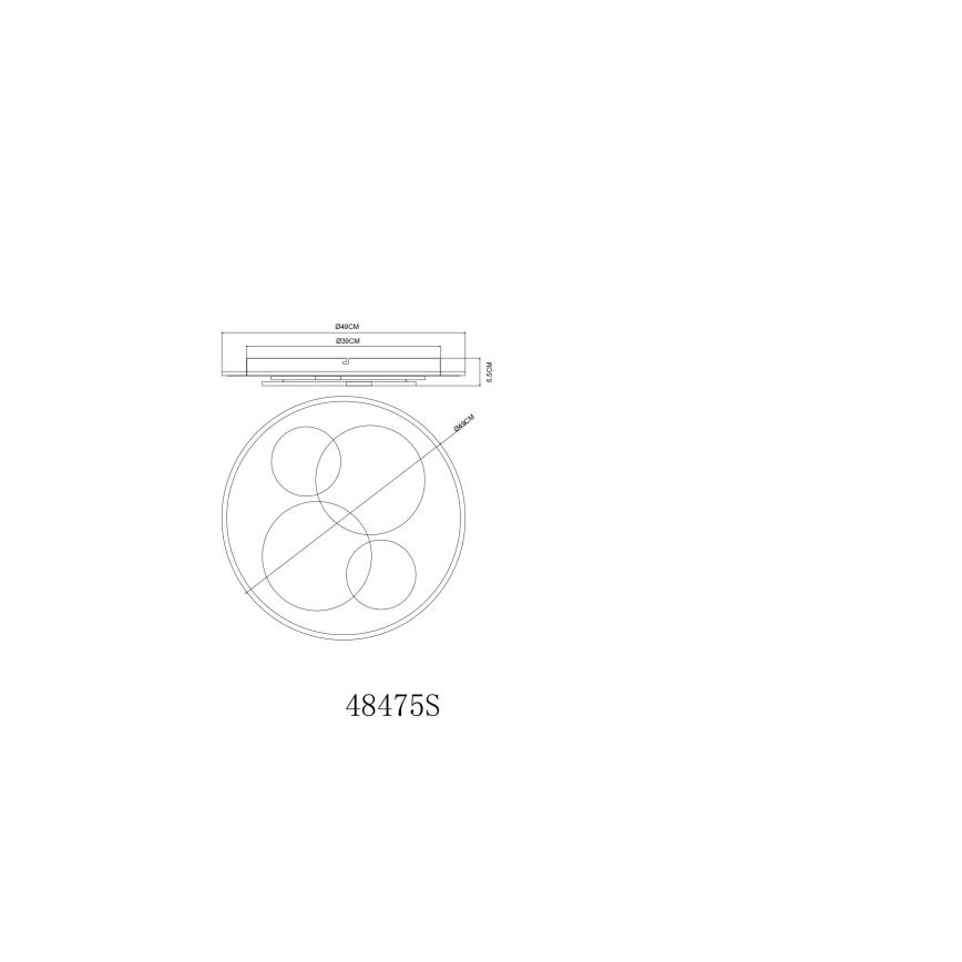 Globo - LED-plafondlamp LED/40W/230V 3000K Ø 49 cm