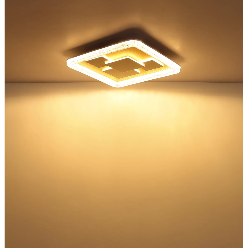 Globo - LED plafondlamp LED/40W/230V 3000K 48,8x48,8 cm goudkleurig