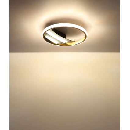 Globo - LED Plafondlamp LED/12W/230V 3000/4000/6000K Ø 29,5 cm goudkleurig