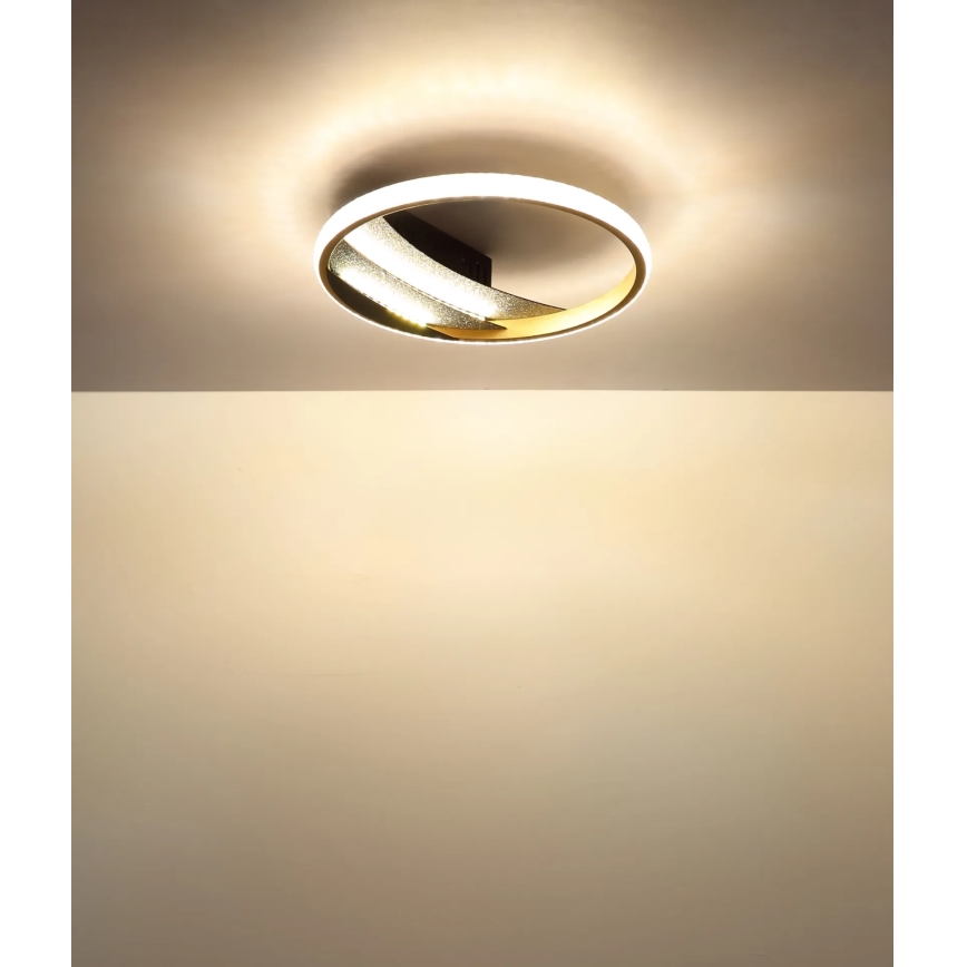 Globo - LED Plafondlamp LED/12W/230V 3000/4000/6000K Ø 29,5 cm goudkleurig
