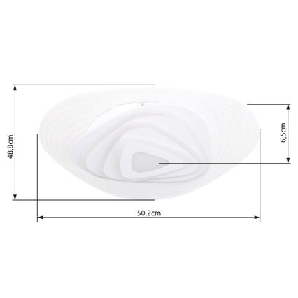 Globo - Dimbare LED plafondlamp LED/40W/230V 3000-6500K 50,2x48,8 cm Wi-Fi Tuya + afstandsbediening