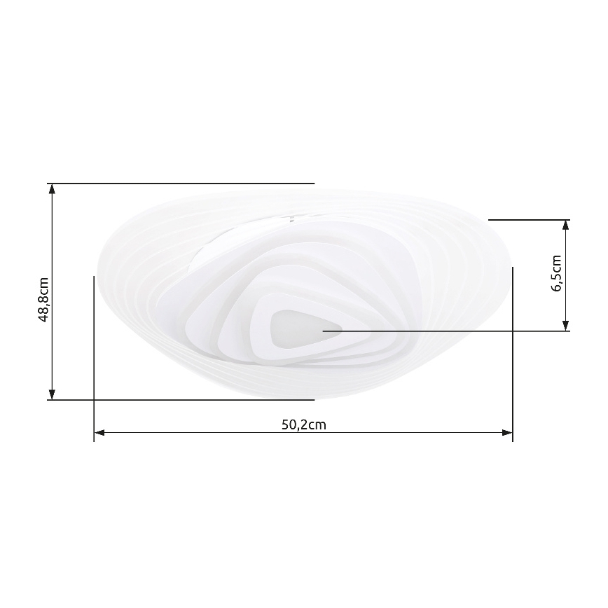 Globo - LED dimbare plafondlamp LED/40W/230V 3000-6500K 50,2x48,8 cm Wi-Fi Tuya + afstandsbediening