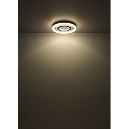 Globo - Dimbare LED plafondlamp LED/48W/230V 2700-6000K diameter 48 cm antraciet + afstandsbediening