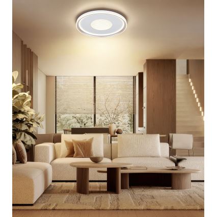 Globo - Dimbare LED-plafondlamp LED/60W/230V 2700-6000K Ø 59 cm wit/crème + afstandsbediening