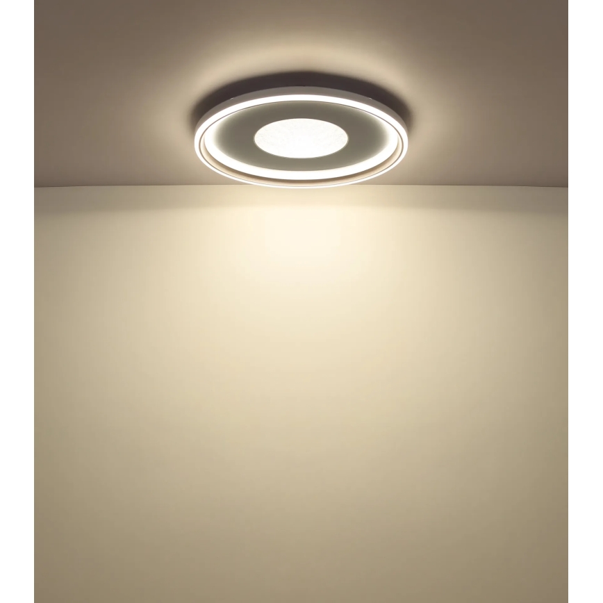 Globo - Dimbare LED-plafondlamp LED/60W/230V 2700-6000K Ø 59 cm wit/crème + afstandsbediening