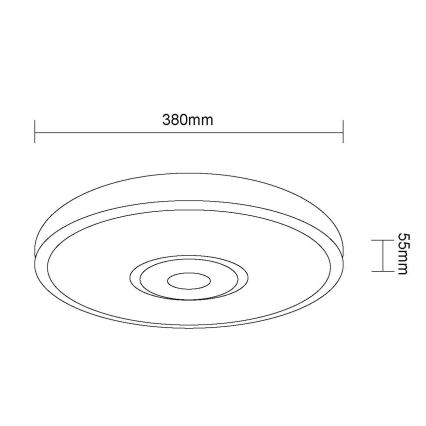 Globo - LED-plafondlamp LED/24W/230V 3000/4000/6000K Ø 38 cm mat chroom