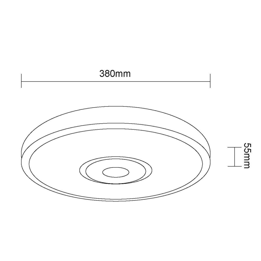 Globo - LED-plafondlamp LED/24W/230V 3000/4000/6000K Ø 38 cm mat chroom