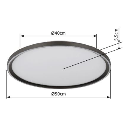Globo - Dimbare LED Plafondlamp LED/48W/230V 2700-6000K + afstandsbediening diameter 50 cm