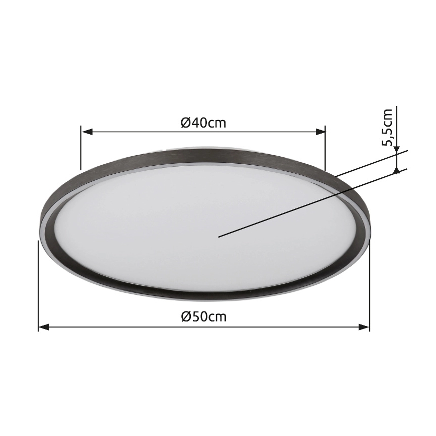 Globo - Dimbare LED Plafondlamp LED/48W/230V 2700-6000K + afstandsbediening diameter 50 cm