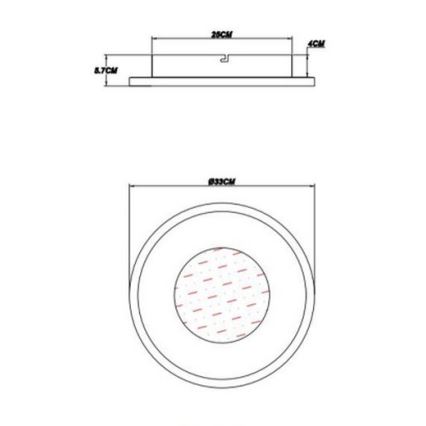 Globo - LED plafondlamp LED/24W/230V 2700/4500/6500K diameter 33 cm