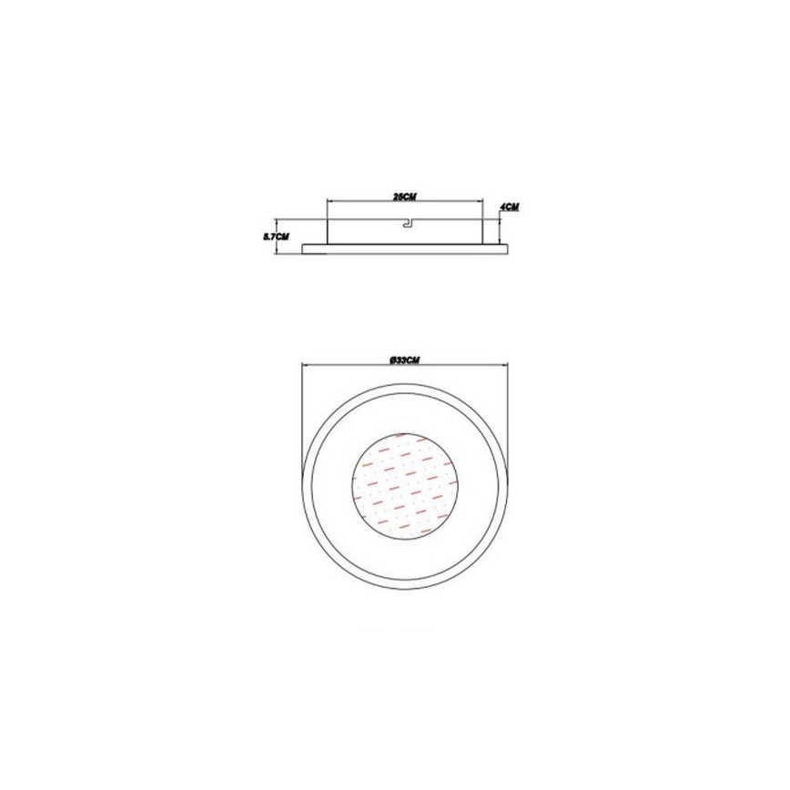 Globo - LED plafondlamp LED/24W/230V 2700/4500/6500K diameter 33 cm