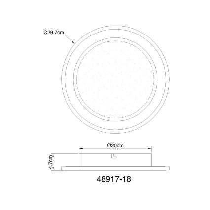 Globo - LED Plafondlamp LED/18W/230V diameter 29,7 cm