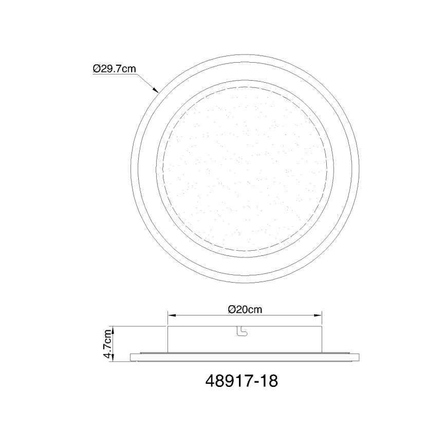 Globo - LED Plafondlamp LED/18W/230V diameter 29,7 cm