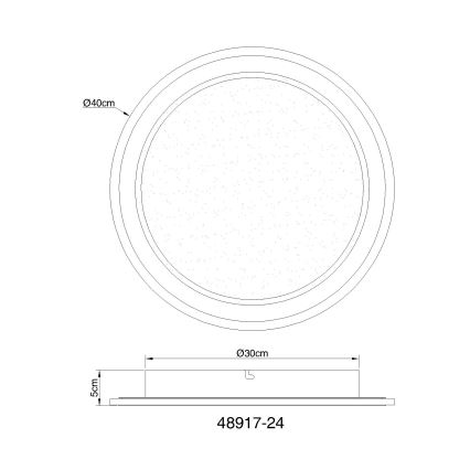 Globo - Dimbare LED Plafondlamp LED/24W/230V 2700-6000K + afstandsbediening