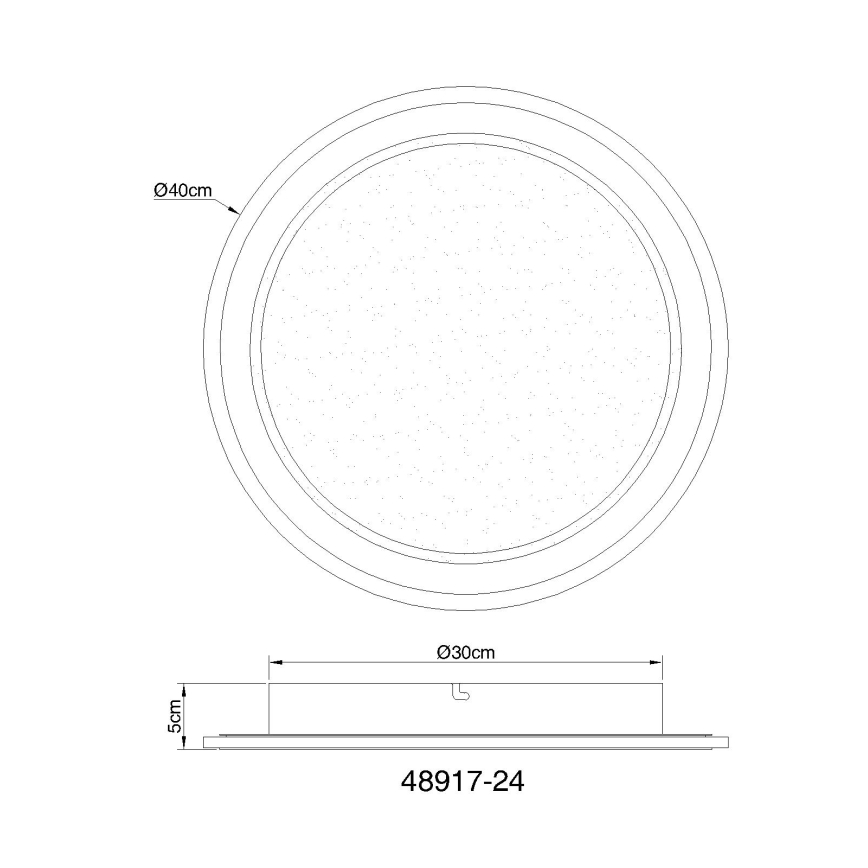Globo - Dimbare LED Plafondlamp LED/24W/230V 2700-6000K + afstandsbediening