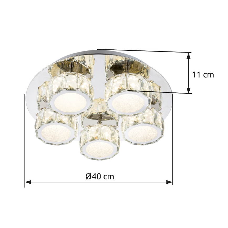 Globo - Dimbare LED plafondlamp LED/40W/230V 4000K diameter 40 cm