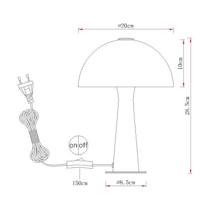 Globo - Tafellamp 1xE14/25W/230V wit