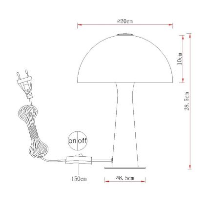 Globo - Tafellamp 1xE14/25W/230V zwart