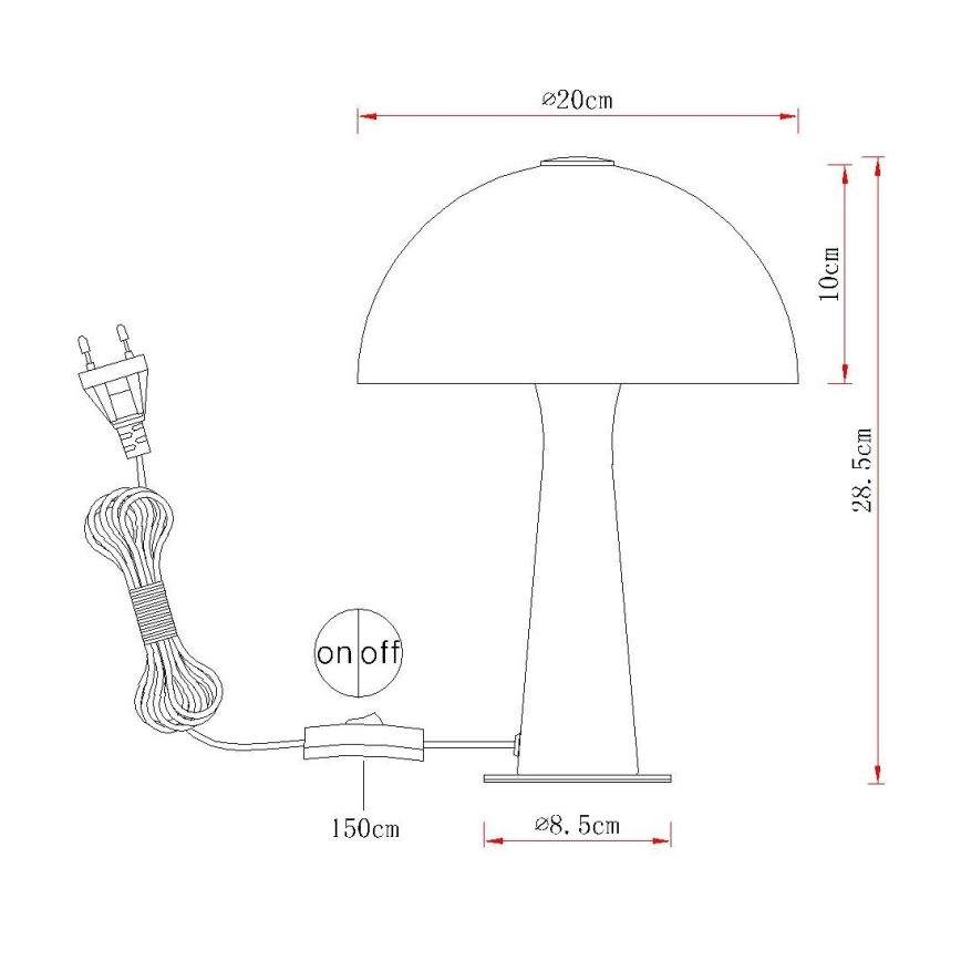 Globo - Tafellamp 1xE14/25W/230V zwart
