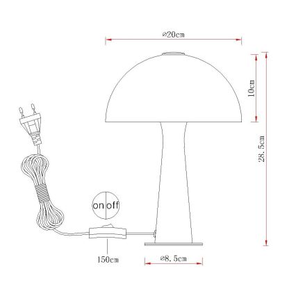 Globo - Tafellamp 1xE14/25W/230V beige