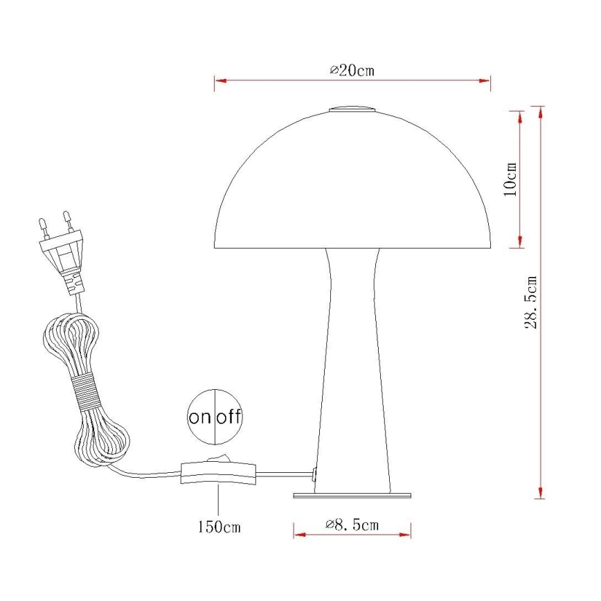 Globo - Tafellamp 1xE14/25W/230V beige