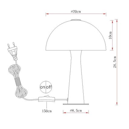 Globo - Tafellamp 1xE14/25W/230V mat chroom
