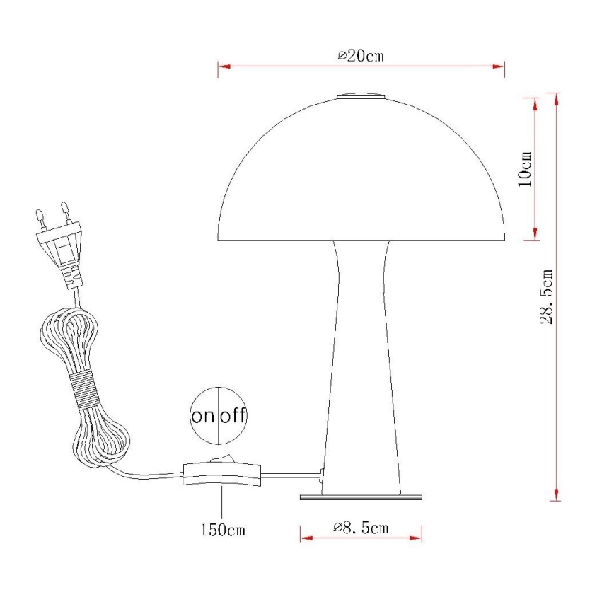 Globo - Tafellamp 1xE14/25W/230V crème