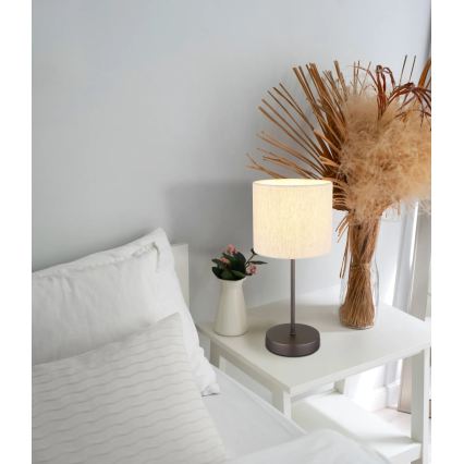 Globo - Tafellamp 1xE27/25W/230V zwart/beige