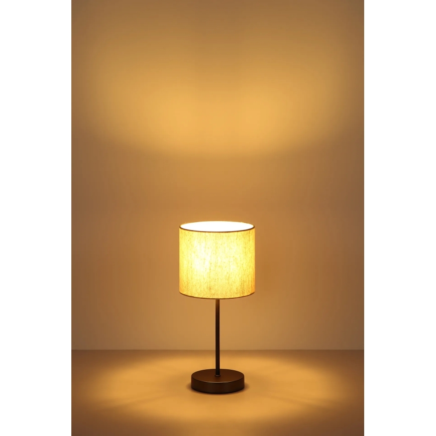 Globo - Tafellamp 1xE27/25W/230V zwart/beige