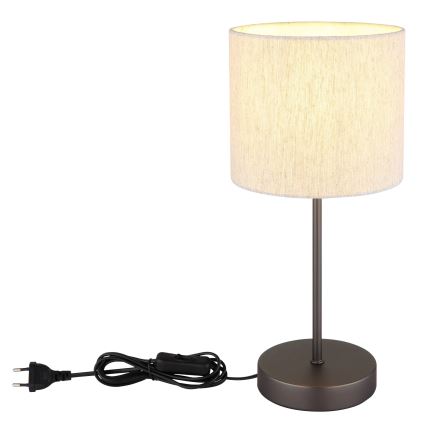Globo - Tafellamp 1xE27/25W/230V zwart/beige