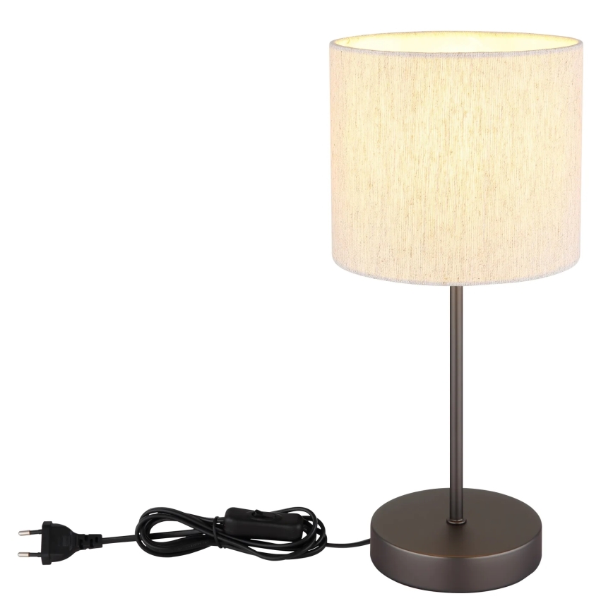 Globo - Tafellamp 1xE27/25W/230V zwart/beige
